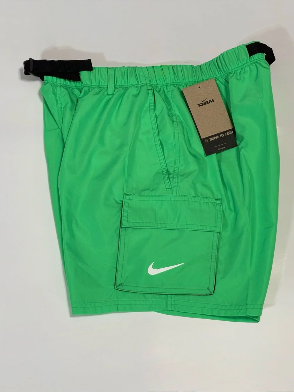 Nike Bright Green Swim Shorts with Black Belt